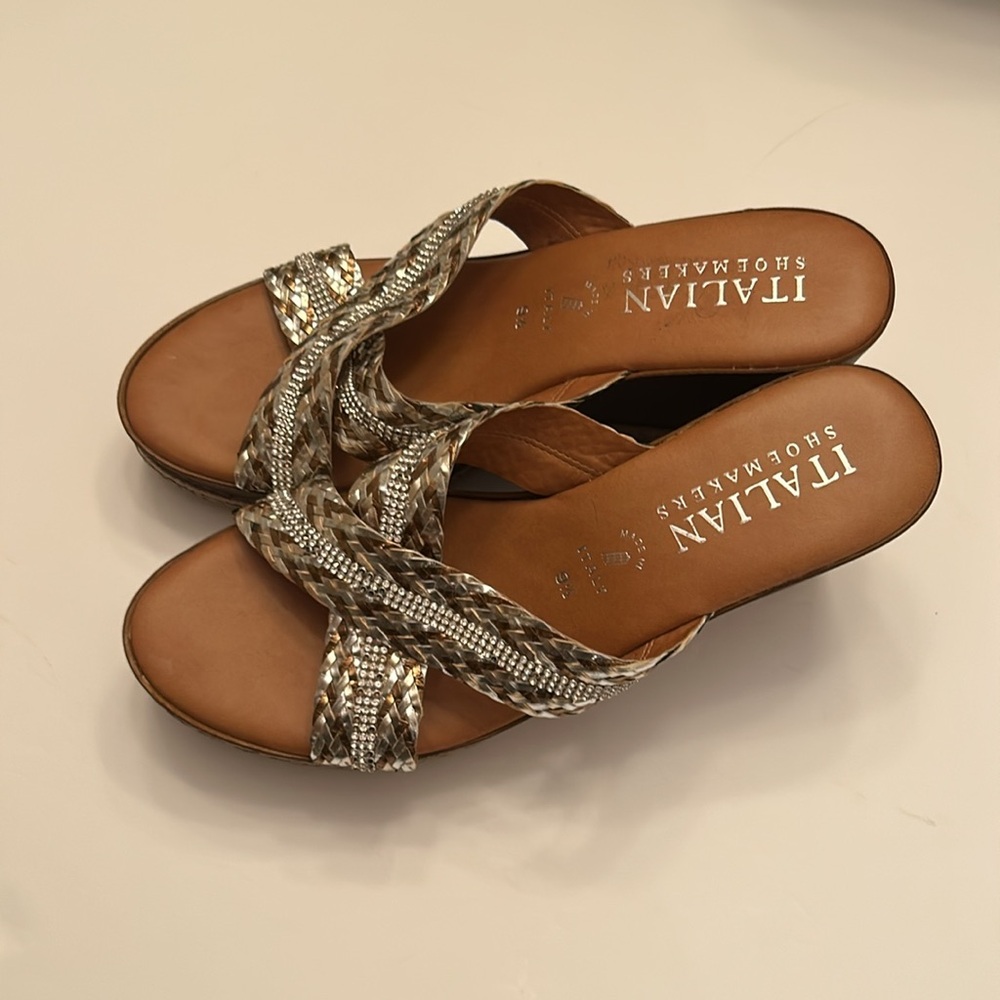 Italian Shoemakers gorgeous strappy slide heeled sandals - Picture 8 of 14